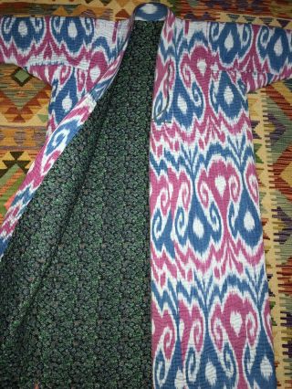 Uzbek Vintage Handmade Robe Dress chapan jacket coat Ikkat Chapan Cotton Best 4