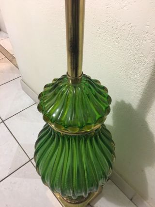 Vintage 1950 ' s for Marbro Murano Green Glass Lamp - PLEASE SEE PHOTOS FOR DETAILS - 8