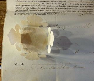 1863 Historical Document By Queen Isabel Ii Signed Spain Isabella Colonial