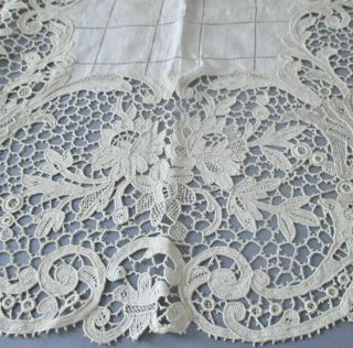 Antique Point de Venise LACE,  Linen 38 