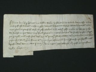 Early Medieval Vellum Manuscript English Indenture,  Reign Of Edward 4th,  1468