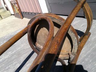 Antique Bent Wood Tall Bar Stool with Back Rest 1920 Era 11