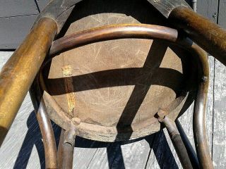 Antique Bent Wood Tall Bar Stool with Back Rest 1920 Era 12