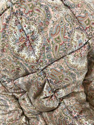 Very Pretty Vintage 1930’s Eiderdown Quilt Antique Textiles 4