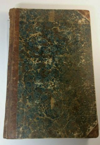 Antique Old 1849 - 1854 Handwritten Leather Ledger General Store,  Mcdonough,  N.  Y.