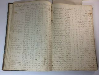 Antique Old 1849 - 1854 Handwritten Leather Ledger General Store,  McDonough,  N.  Y. 7