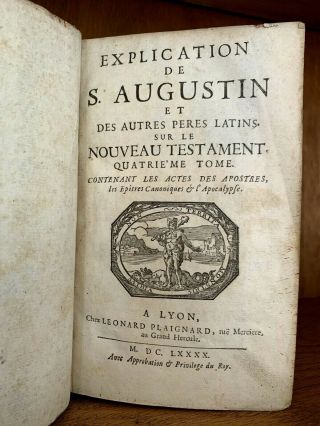 1690 Explanation Of Saint Augustine And Other Latin Fathers