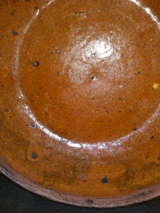 Small 19th Century Redware Pie Plate/ Bowl 1800s 2