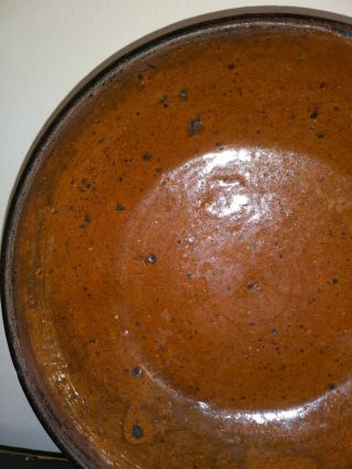 Small 19th Century Redware Pie Plate/ Bowl 1800s 3