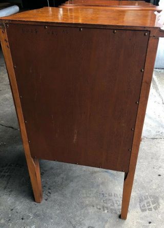 Pair Antique French Louis XV Rococo Nightstands in Walnut Burl & Carved 5