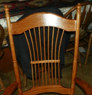 Oak Spindle Rocker / Rocking Chair (R157) 3