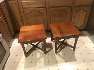 A Stickley Solid Cherry End Tables 10