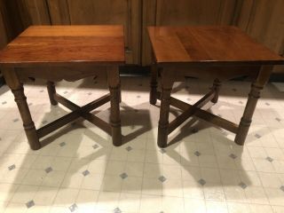 A Stickley Solid Cherry End Tables 6