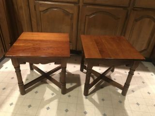 A Stickley Solid Cherry End Tables 7