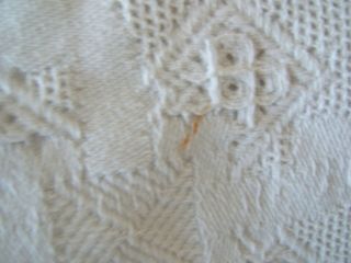 ANTIQUE french QUILT BEDSPREAD CROCHET BED COVER SOUTH KNITTED CROCHETED.  roses 12