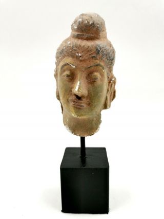 Unusual Rare Greek Hellenistic Ca.  400 Bc Terracotta Head - R475