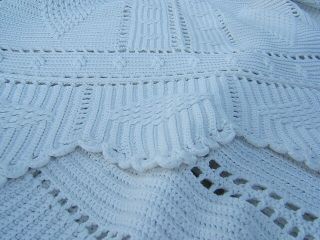 ANTIQUE QUILT BEDSPREAD CROCHET BED COVER SOUTH FRENCH FRANCE KNITTED CROCHETED 3