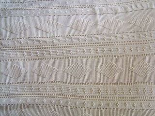 ANTIQUE QUILT BEDSPREAD CROCHET BED COVER SOUTH FRENCH FRANCE KNITTED CROCHETED 9