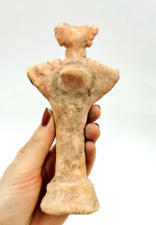SYRO HITITE CA.  2000 BC TERRACOTTA STANDING FEMALE FERTILITY IDOL - R489 3
