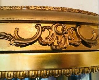 French Louis Style Vintage Gold Gilt Carved Round Curio Vitrine Cabinet 3