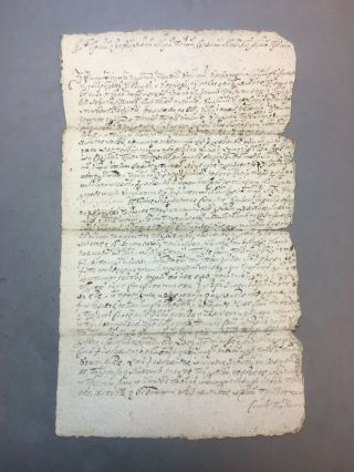 Jesuit Antique Manuscript Ancient Document With Stamp