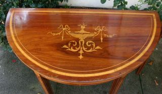 Pair Inlaid Satin Wood Table / Counsels 3