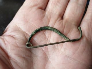 Celtic La Tene Bronze fibula 1st Century B.  C - 1st Century A.  D.  rare fibula 2