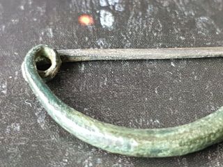 Celtic La Tene Bronze fibula 1st Century B.  C - 1st Century A.  D.  rare fibula 4