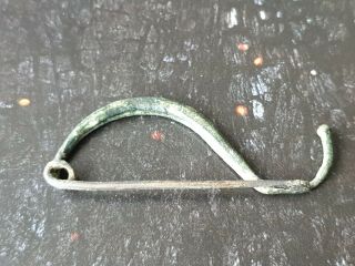 Celtic La Tene Bronze fibula 1st Century B.  C - 1st Century A.  D.  rare fibula 6
