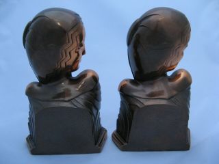 FRANKART ERA DECO MODERNE (A ABBOT SCHY) BOOKENDS PRIORITY SHPPING 2