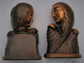 FRANKART ERA DECO MODERNE (A ABBOT SCHY) BOOKENDS PRIORITY SHPPING 3