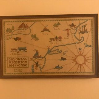 Vintage American Sampler of Colonial America 2