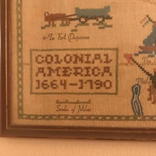 Vintage American Sampler of Colonial America 3