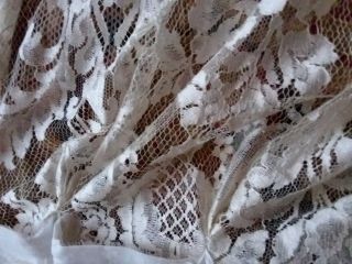 Italian or french pair antique sheer lace curtains panels 8