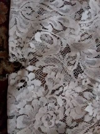 Italian or french pair antique sheer lace curtains panels 9