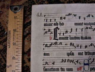 15th century antiphonal music manuscript on vellum antiphonary two - sided 3