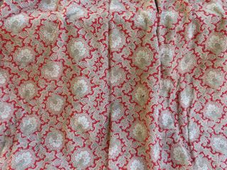 Antique QUILT Dated 1905 Hand Stitched Broken Dishes Turkey Red Chintz Fabrics 11