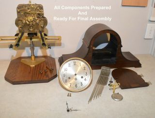 RESTORED GRAND HERSCHEDE MODEL 10 CANTERBURY&WESTMINSTER CHIMES ANTIQUE CLOCK 10