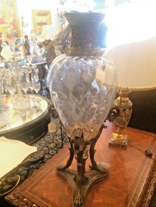 Empire Style Bronze And Glass Vase