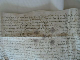 Vellum Indenture 1517 Henry VIII: Sir Thomas Pope & John Sutton,  Bird Wax Seal 9