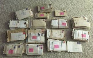 Vintage Handwritten Hutchins Family Letters With Stamps Eureka Ca,