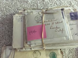 Vintage Handwritten Hutchins Family Letters with Stamps Eureka CA, 7