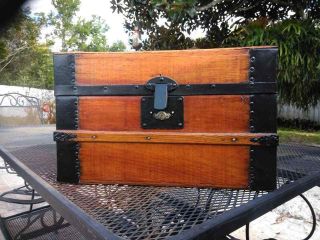 Refinished Doll Trunk With Key