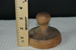 Antique wooden butter mold corn plant design 3