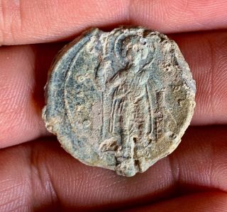 Byzantine Lead Seal/ Byzanz Siegel Of George Patrikios And Strategos (12th Cent)