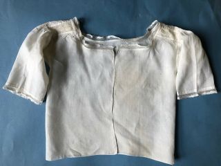 18th C.  English Hollie Point lace - inserts in baby shirt COLLECTOR 4