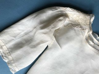 18th C.  English Hollie Point lace - inserts in baby shirt COLLECTOR 8