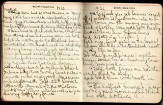 1920 - 23 Handwritten Diary Catherine Heath Dayton Oh Diphtheria Appendicitis