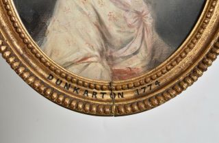 Antique English c1774 Pastel Portrait painting Countess SPENCER by R.  DUNKARTON. 3