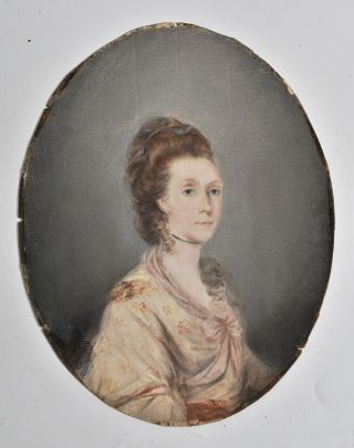 Antique English c1774 Pastel Portrait painting Countess SPENCER by R.  DUNKARTON. 4